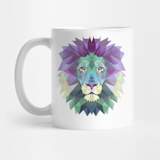 Polygonal lion head t-shirt Mug